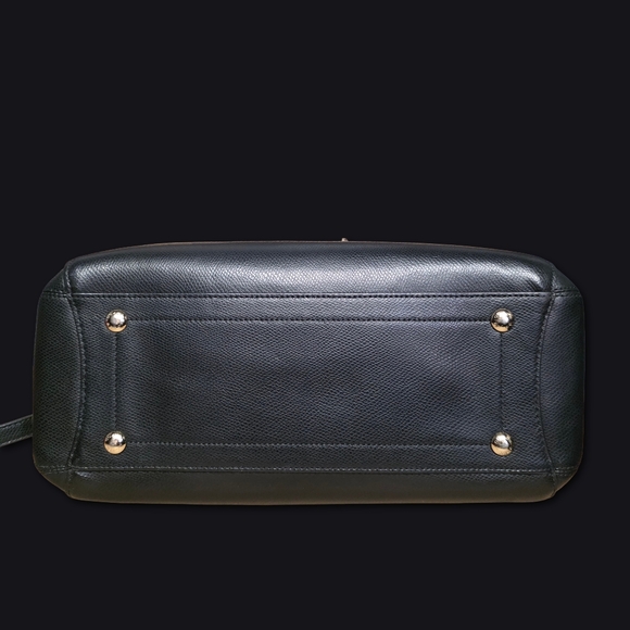 Coach Crossgrain Leather Small Margot Carryall Crossbody Shoulder Bag Black - Picture 4 of 8